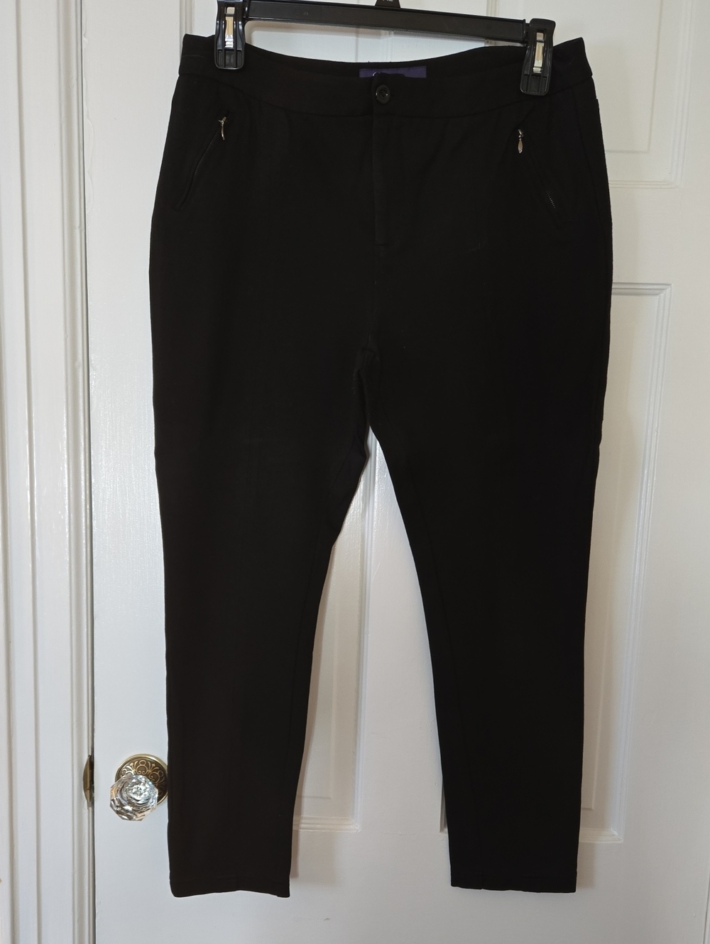 NYDJ Black Ponte Ankle-Length Slim Pants